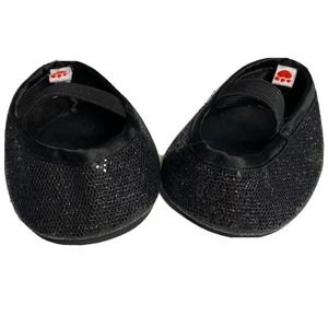 Build A Bear Shoes Black Sparkle Flats BAB Accessories Replacement Mary Janes